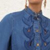 Denim Applique Shirt Bay Blue Online