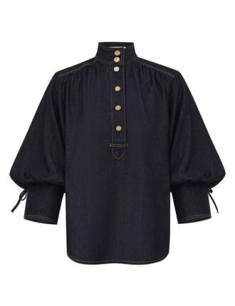 Denim Billow Shirt Night Sky Online