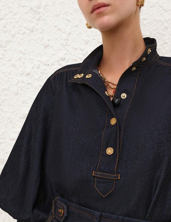 Denim Billow Shirt Night Sky Online Denim Billow Shirt Night Sky Online
