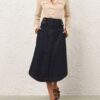 Denim Cargo Midi Skirt Night Sky Online