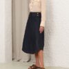 Denim Cargo Midi Skirt Night Sky Online