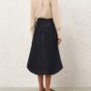 Denim Cargo Midi Skirt Night Sky Online