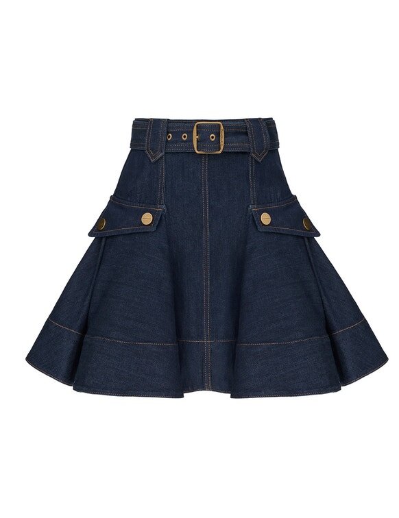 Denim Cargo Mini Skirt Harbour Blue Online Denim Cargo Mini Skirt Harbour Blue Online
