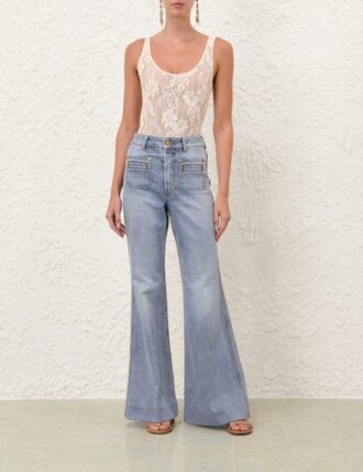 Denim Flare Jean Sea Foam Online