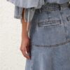 Denim Midi Skirt Sea Foam Online Denim Midi Skirt Sea Foam Online
