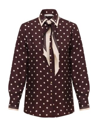 Dot Relaxed Shirt Chocolate Dot Online