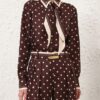 Dot Relaxed Shirt Chocolate Dot Online