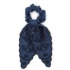 Embroidered Tie Scrunchie Railway Blue Online