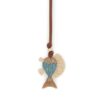 Fish Raffia Bag Charm Turquoise Online