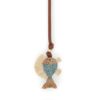 Fish Raffia Bag Charm Turquoise Online
