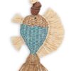 Fish Raffia Bag Charm Turquoise Online