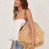 Goldentime Medium Fringe Tote Natural Online