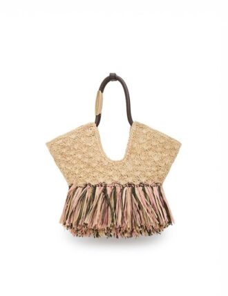 Goldentime Small Fringe Tote Natural Online