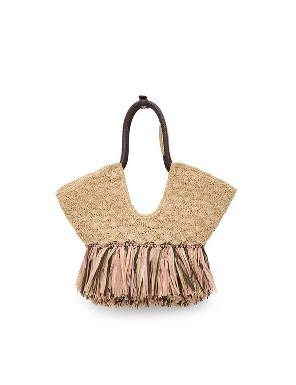 Goldentime Small Fringe Tote Natural Online Goldentime Small Fringe Tote Natural Online