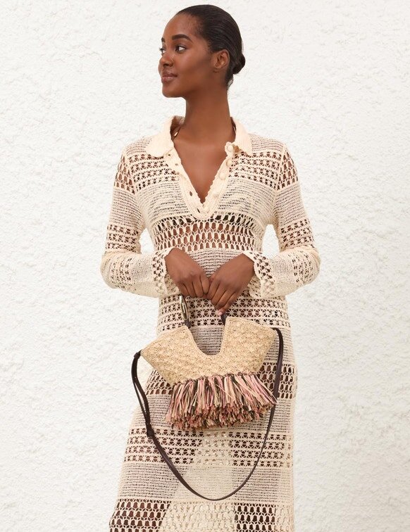 Goldentime Small Fringe Tote Natural Online Goldentime Small Fringe Tote Natural Online