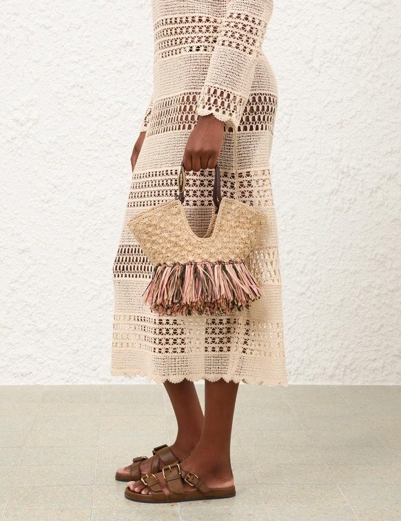 Goldentime Small Fringe Tote Natural Online Goldentime Small Fringe Tote Natural Online