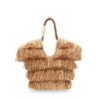 Goldentime Small Fringe Tote Tan Fringe Stripe Online