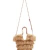 Goldentime Small Fringe Tote Tan Fringe Stripe Online