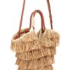 Goldentime Small Fringe Tote Tan Fringe Stripe Online