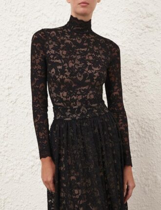 High Neck Bodysuit Black Online