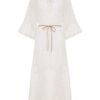 Indra Embroidered Maxi Dress Ivory Online