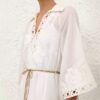 Indra Embroidered Maxi Dress Ivory Online