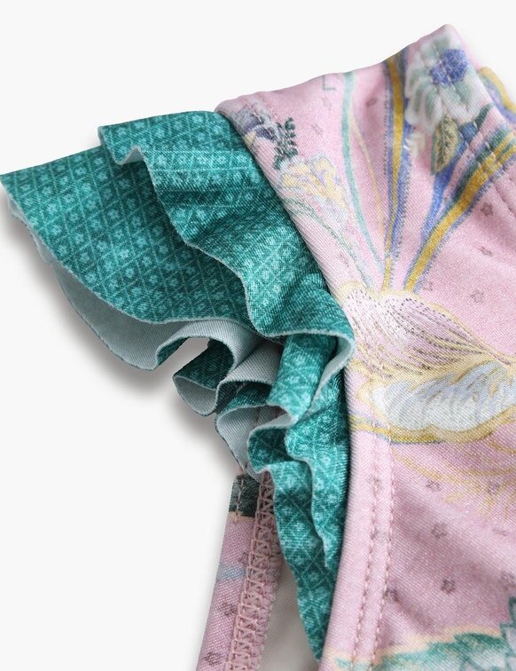 Indra Kids Contrast Bikini Lilac Scarf Floral Online Indra Kids Contrast Bikini Lilac Scarf Floral Online
