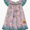 Indra Kids Flutter Dress Lilac Scarf Floral Online Indra Kids Flutter Dress Lilac Scarf Floral Online