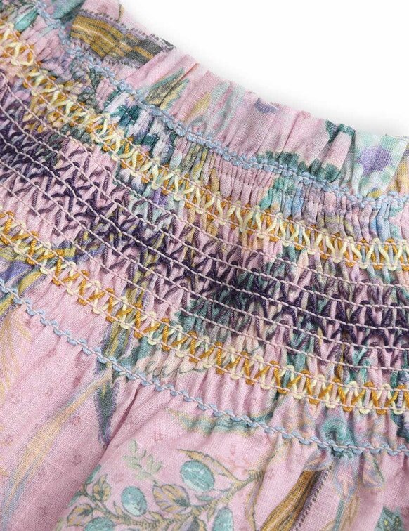 Indra Kids Flutter Dress Lilac Scarf Floral Online Indra Kids Flutter Dress Lilac Scarf Floral Online