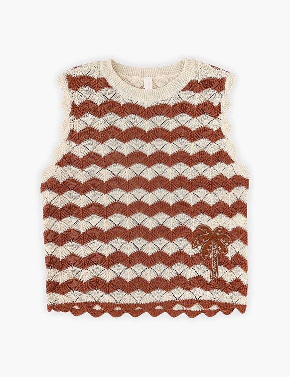 Indra Kids Knit Top Tan/Ecru Online Indra Kids Knit Top Tan/Ecru Online