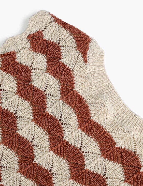 Indra Kids Knit Top Tan/Ecru Online Indra Kids Knit Top Tan/Ecru Online