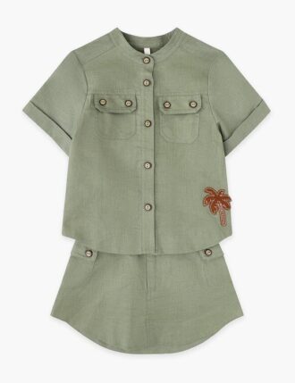 Indra Kids Pocket Shirt Khaki Online Indra Kids Pocket Shirt Khaki Online