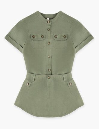 Indra Kids Pocket Skirt Khaki Online Indra Kids Pocket Skirt Khaki Online