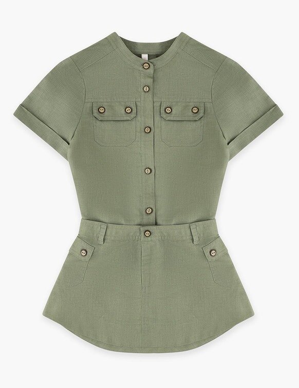 Indra Kids Pocket Skirt Khaki Online Indra Kids Pocket Skirt Khaki Online