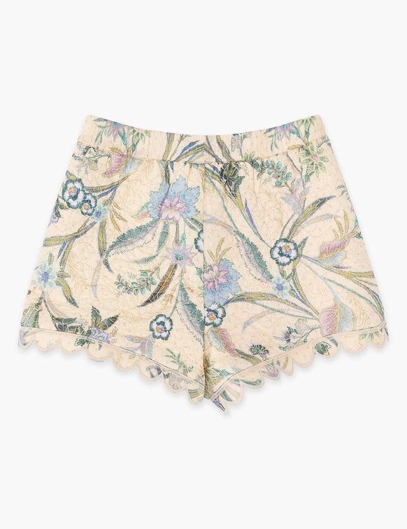 Indra Kids Quilted Short Cream Scarf Floral Online Indra Kids Quilted Short Cream Scarf Floral Online