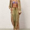 Indra Relaxed Pant Khaki Scarf Floral Online