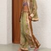 Indra Relaxed Pant Khaki Scarf Floral Online