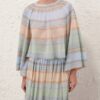 Indra Stripe Bell Sleeve Top Blue Multi Online