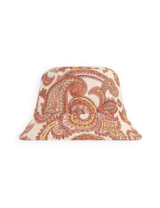 Kids Bucket Hat Cream/Orange Paisley Online