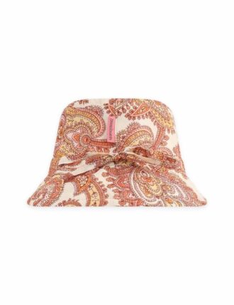 Kids Bucket Hat Cream/Orange Paisley Online