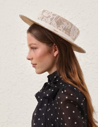 Lace Boater Ivory Online