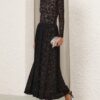 Lace Gathered Maxi Skirt Black Online Lace Gathered Maxi Skirt Black Online