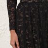 Lace Gathered Maxi Skirt Black Online Lace Gathered Maxi Skirt Black Online