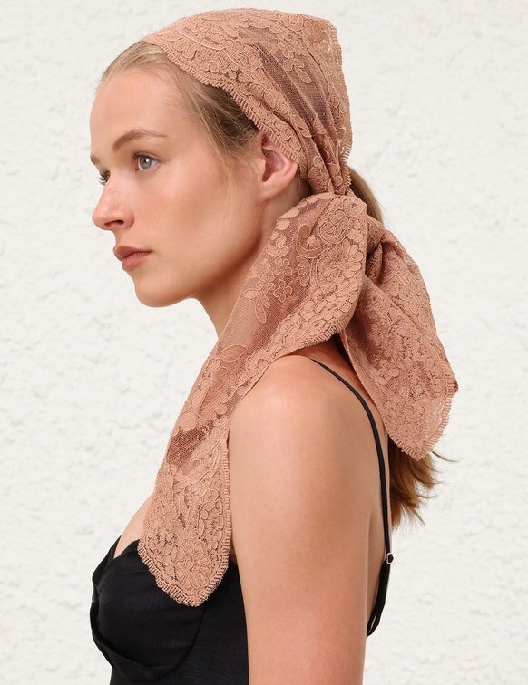 Lace Neck Scarf Peach Online Lace Neck Scarf Peach Online
