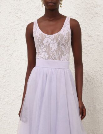 Lace Scoop Bodysuit Lilac Online