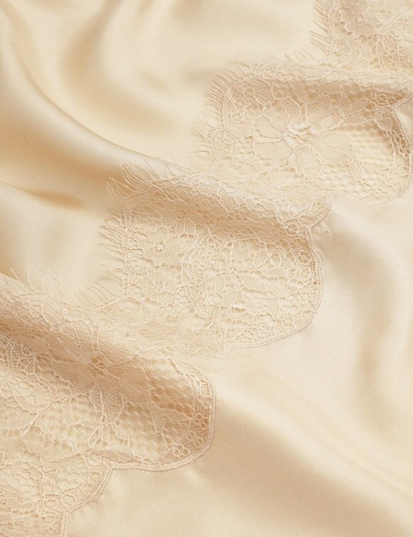 Lace Silk Stole Cream Online Lace Silk Stole Cream Online