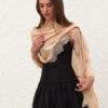 Lace Silk Stole Peach Online Lace Silk Stole Peach Online