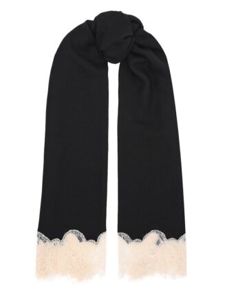 Lace Wool Stole Black Online