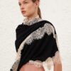 Lace Wool Stole Black Online Lace Wool Stole Black Online