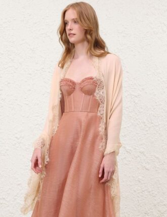 Lace Wool Stole Cream Online